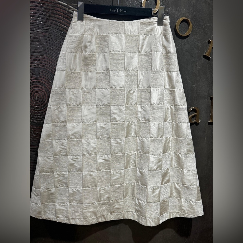 Baum und Pferdgarten NWT Ivory checkered Skirt Quiet Luxury Party Look EU36 US6